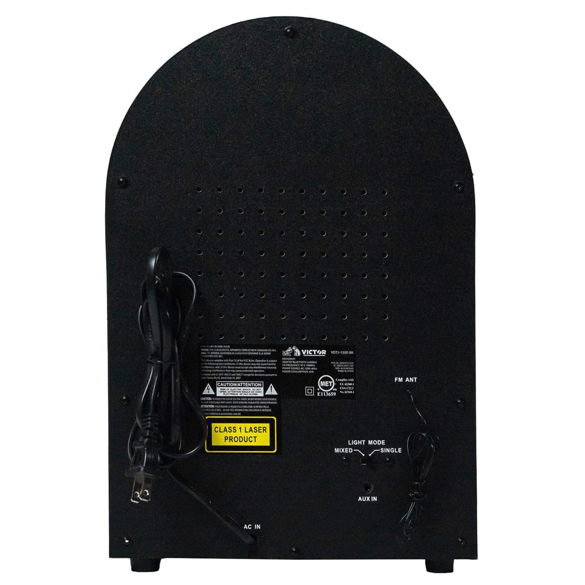 Victor Broadway Desktop Bluetooth Jukebox with CD Player &amp; Color Changing LED Lighting Jupiter Gear Home