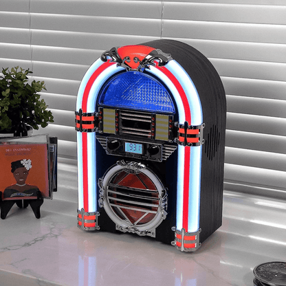 Victor Broadway Desktop Bluetooth Jukebox with CD Player &amp; Color Changing LED Lighting Jupiter Gear Home