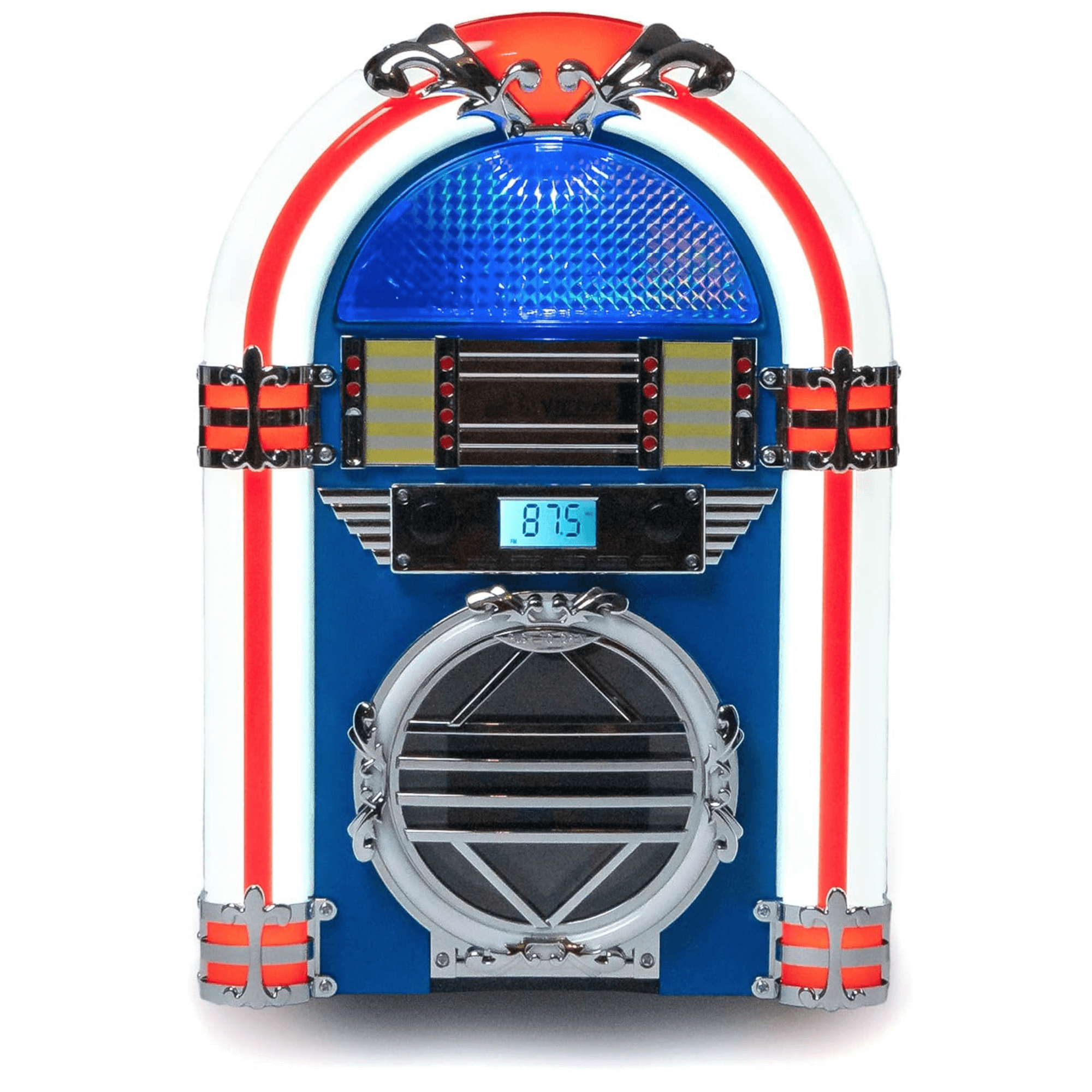 Victor Broadway Desktop Bluetooth Jukebox with CD Player &amp; Color Changing LED Lighting Jupiter Gear Home