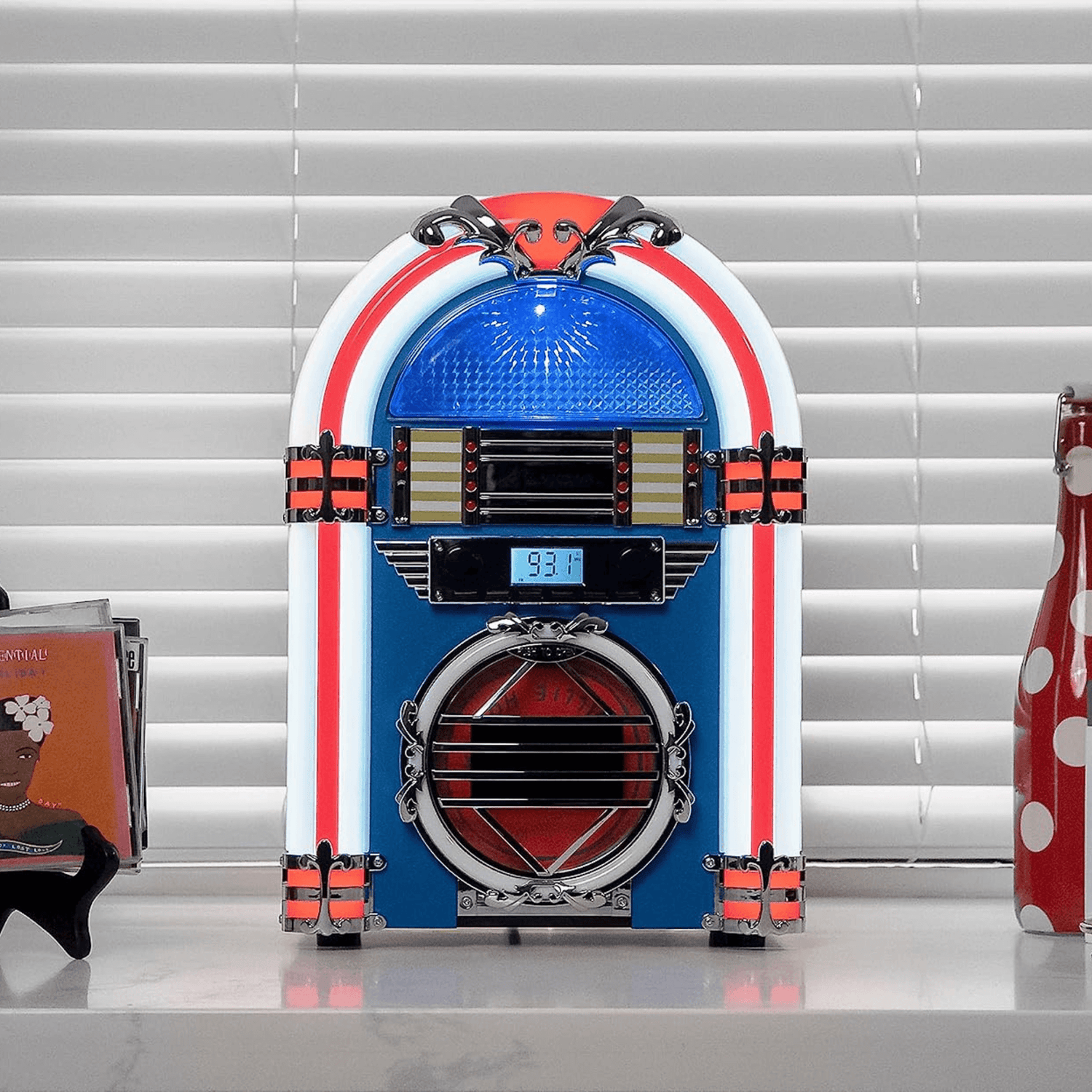 Victor Broadway Desktop Bluetooth Jukebox with CD Player &amp; Color Changing LED Lighting Jupiter Gear Home