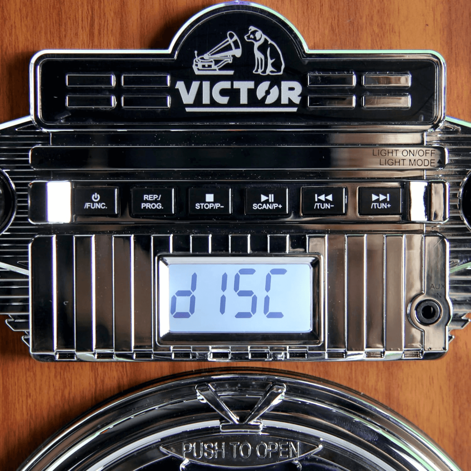 Victor Broadway II Desktop CD Jukebox with Multi-Color LED Lighting and FM Radio Jupiter Gear Home