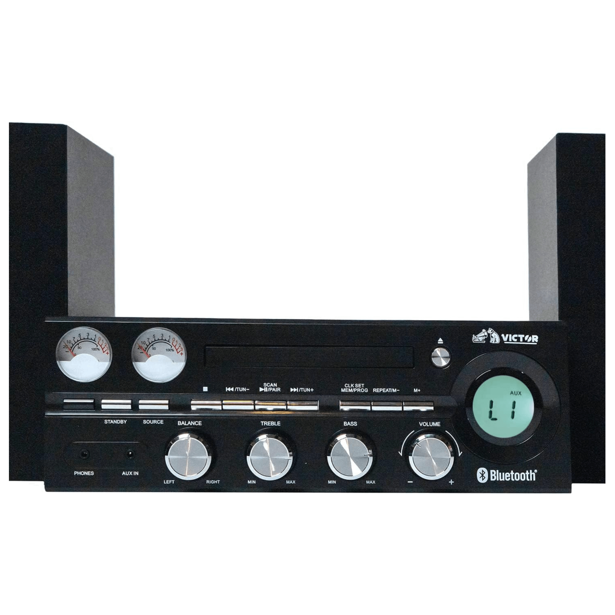 Victor Milwaukee 50W Desktop CD Stereo System w Bluetooth, CD Player &amp; FM Radio Jupiter Gear Home