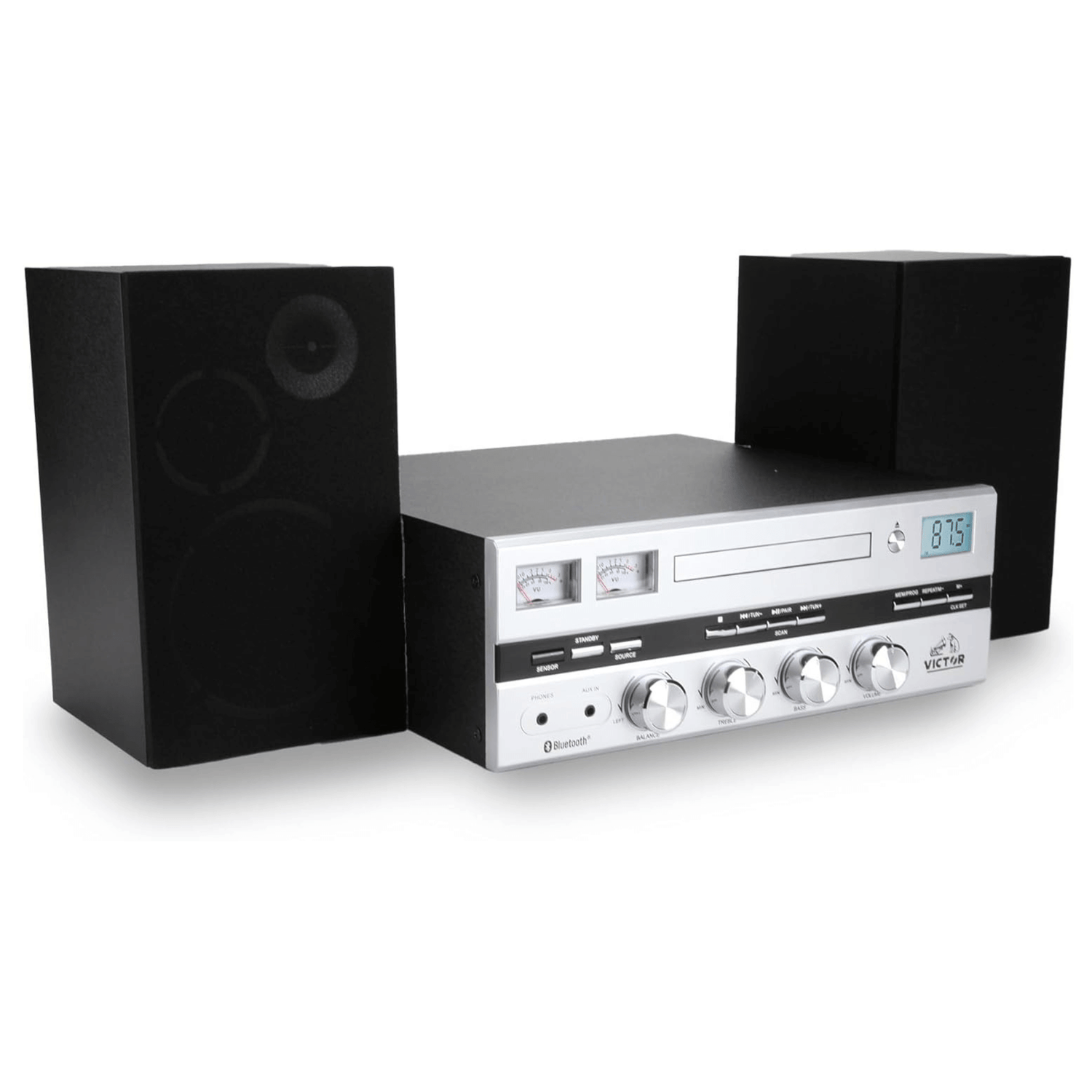 Victor Milwaukee II Desktop Bluetooth CD Stereo System Jupiter Gear Home