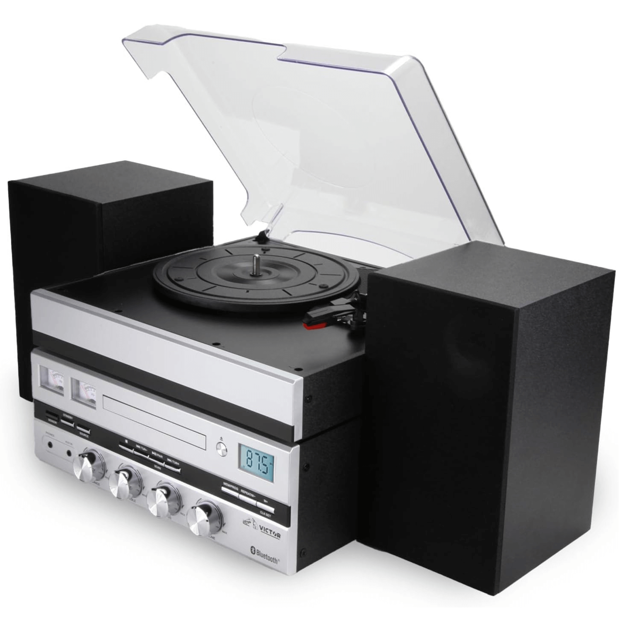 Victor Geneva 5-in-1 Desktop Music Center w Streaming Capabilities and FM Radio Jupiter Gear Home