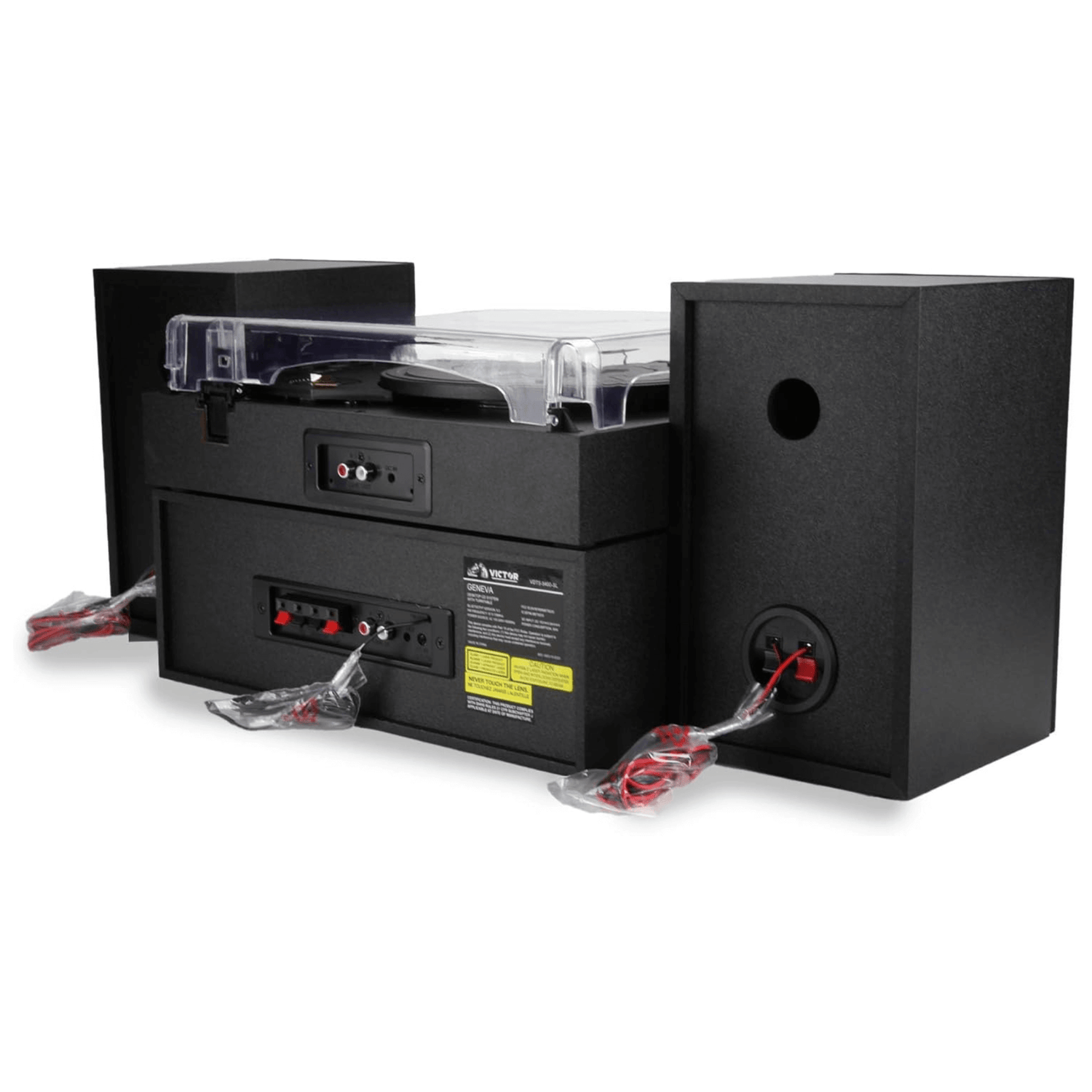Victor Geneva 5-in-1 Desktop Music Center w Streaming Capabilities and FM Radio Jupiter Gear Home