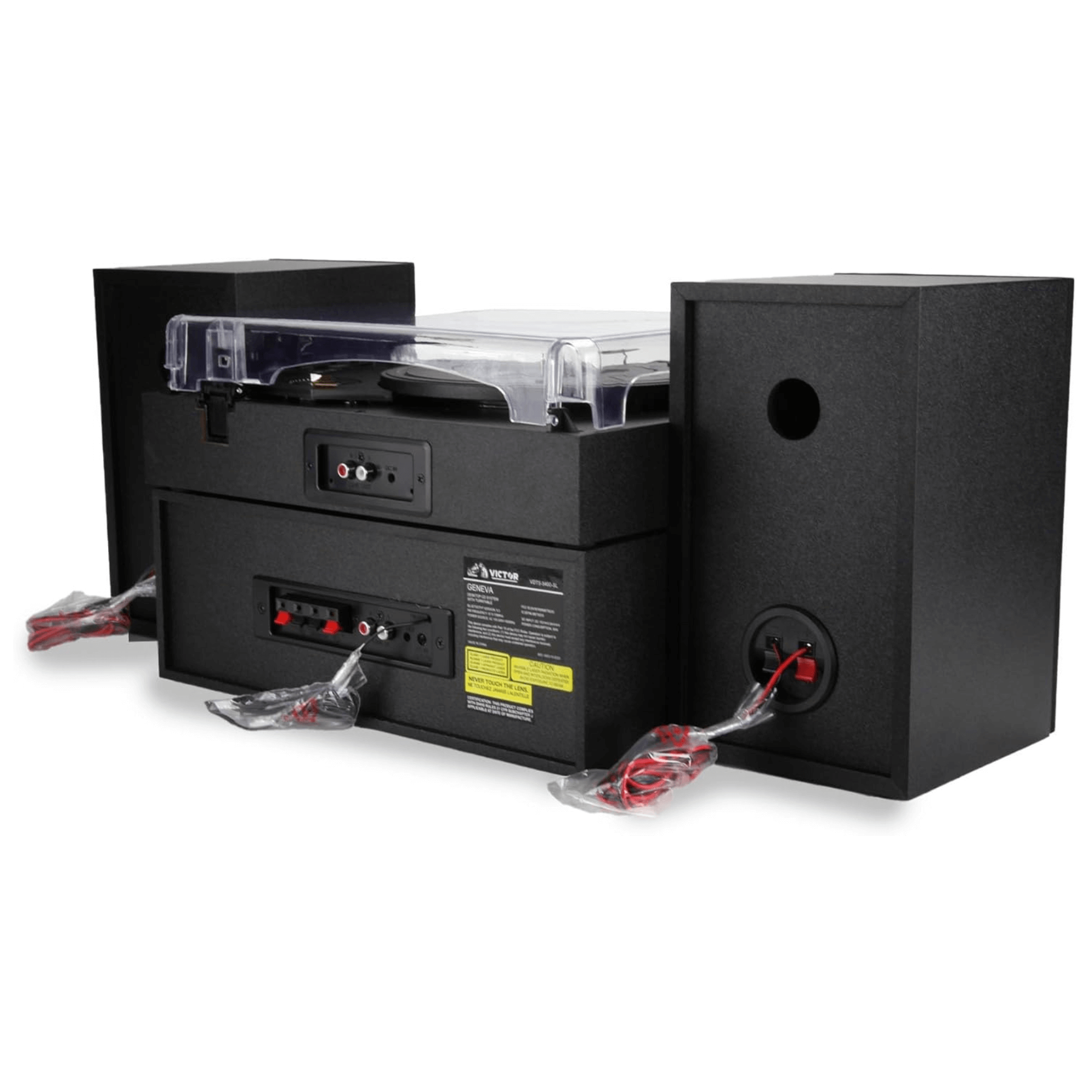 Victor Geneva 5-in-1 Desktop Music Center w Streaming Capabilities and FM Radio Jupiter Gear Home