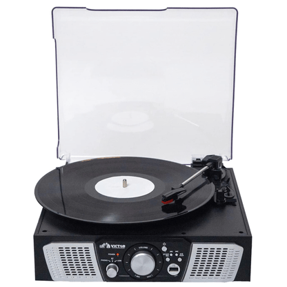 Victor Lakeshore 5-in-1 Hybrid Bluetooth Turntable System w USB and RCA Output Jupiter Gear Home
