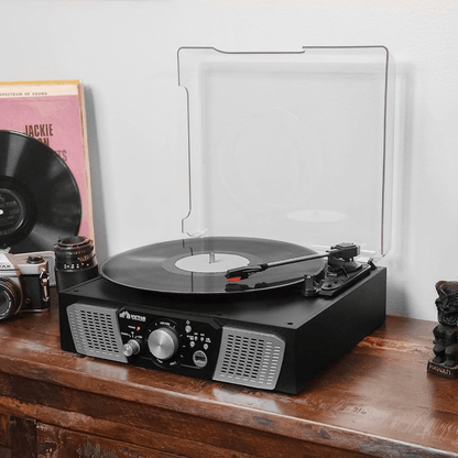 Victor Lakeshore 5-in-1 Hybrid Bluetooth Turntable System w USB and RCA Output Jupiter Gear Home