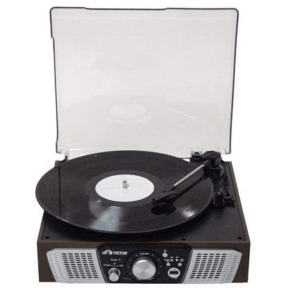 Victor Lakeshore 5-in-1 Hybrid Bluetooth Turntable System w USB and RCA Output Jupiter Gear Home
