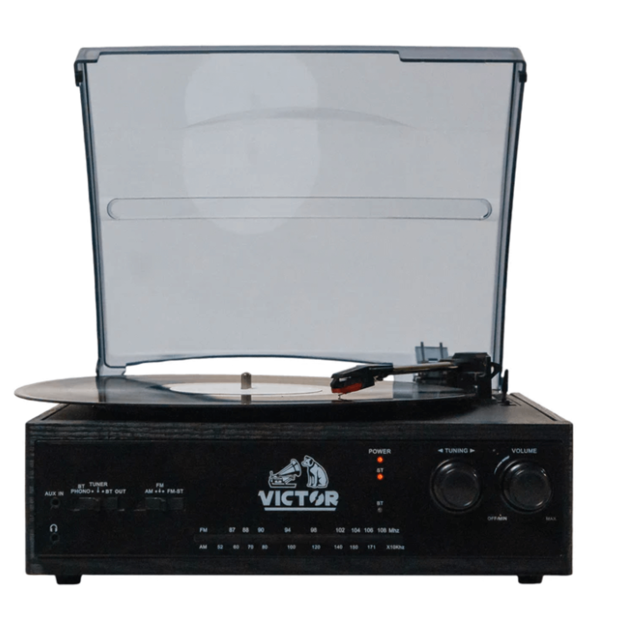 Victor Salem 5-in-1 3-Speed Turntable System with Dual Bluetooth Jupiter Gear Home