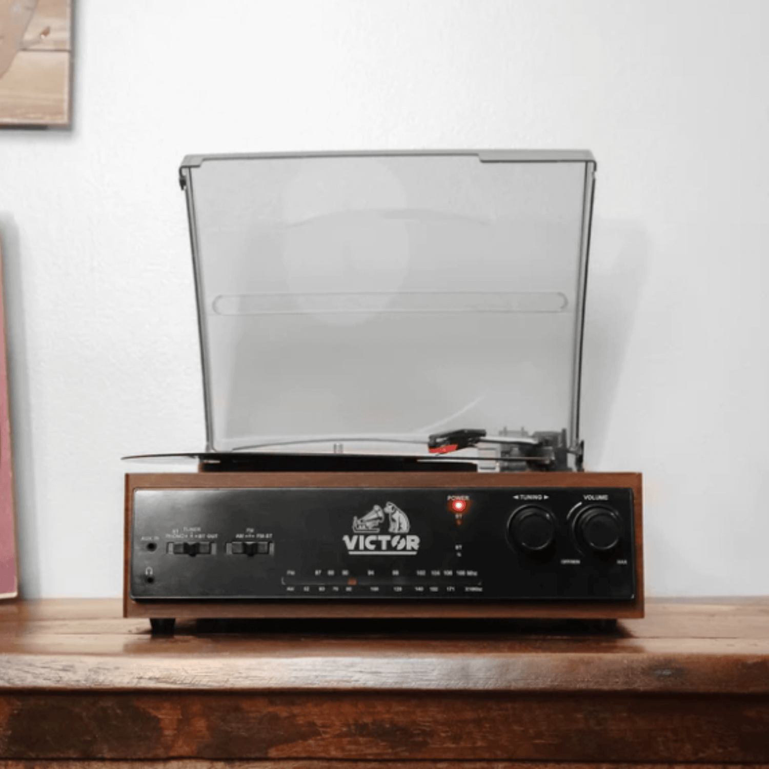 Victor Salem 5-in-1 3-Speed Turntable System with Dual Bluetooth Jupiter Gear Home