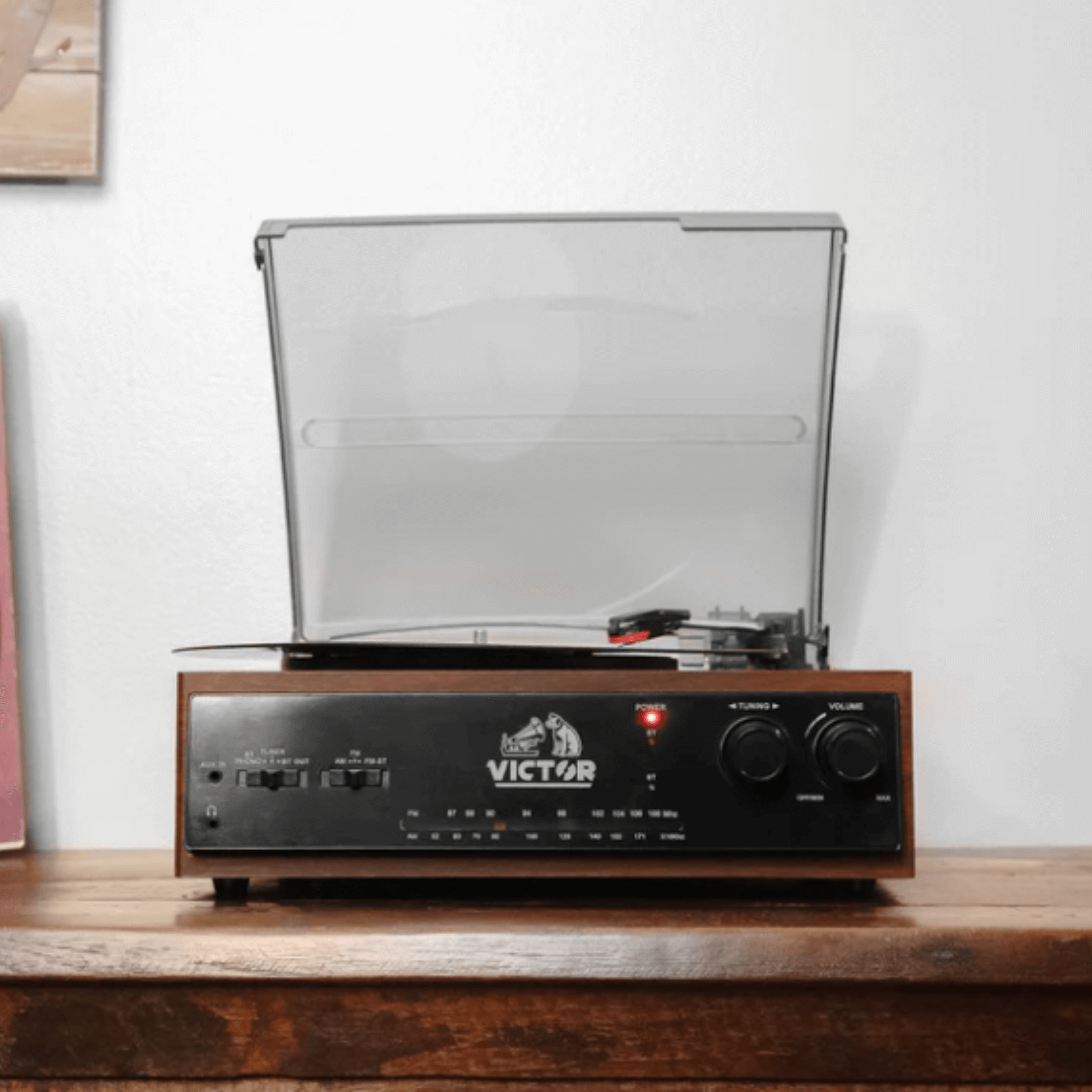 Victor Salem 5-in-1 3-Speed Turntable System with Dual Bluetooth Jupiter Gear Home