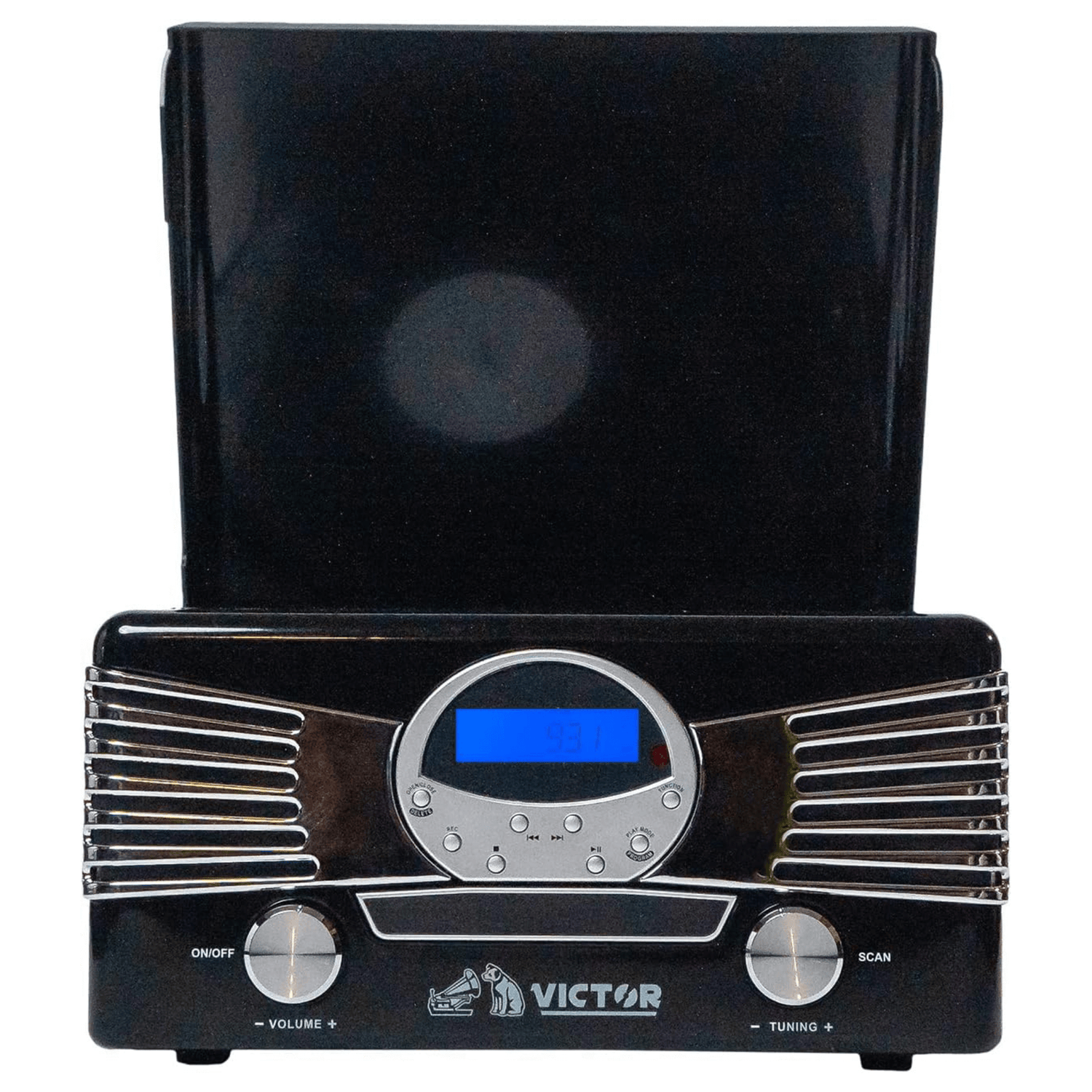 Victor Diner 7-in-1 Turntable Music Center with CD &amp; MP3 Player and Bluetooth Function Jupiter Gear Home