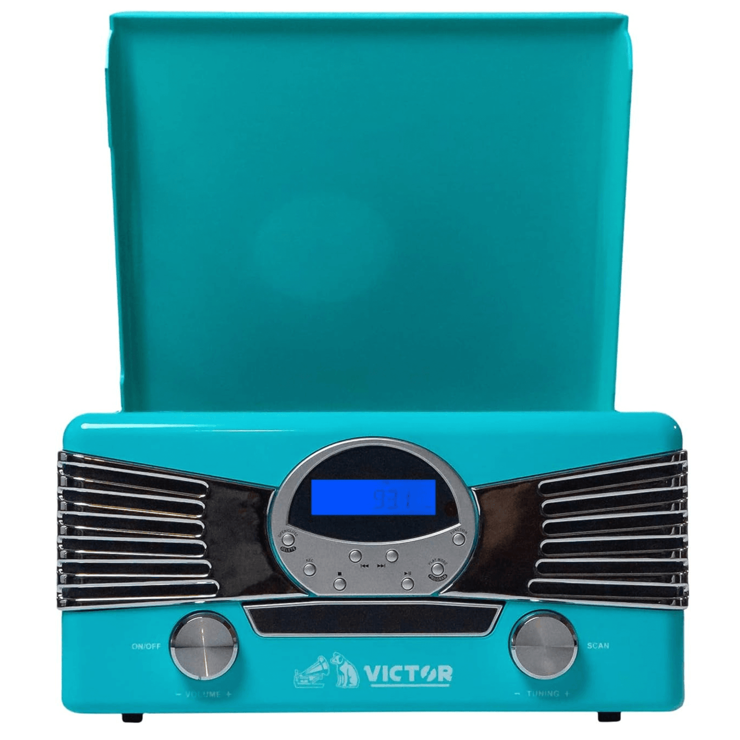 Victor Diner 7-in-1 Turntable Music Center with CD &amp; MP3 Player and Bluetooth Function Jupiter Gear Home