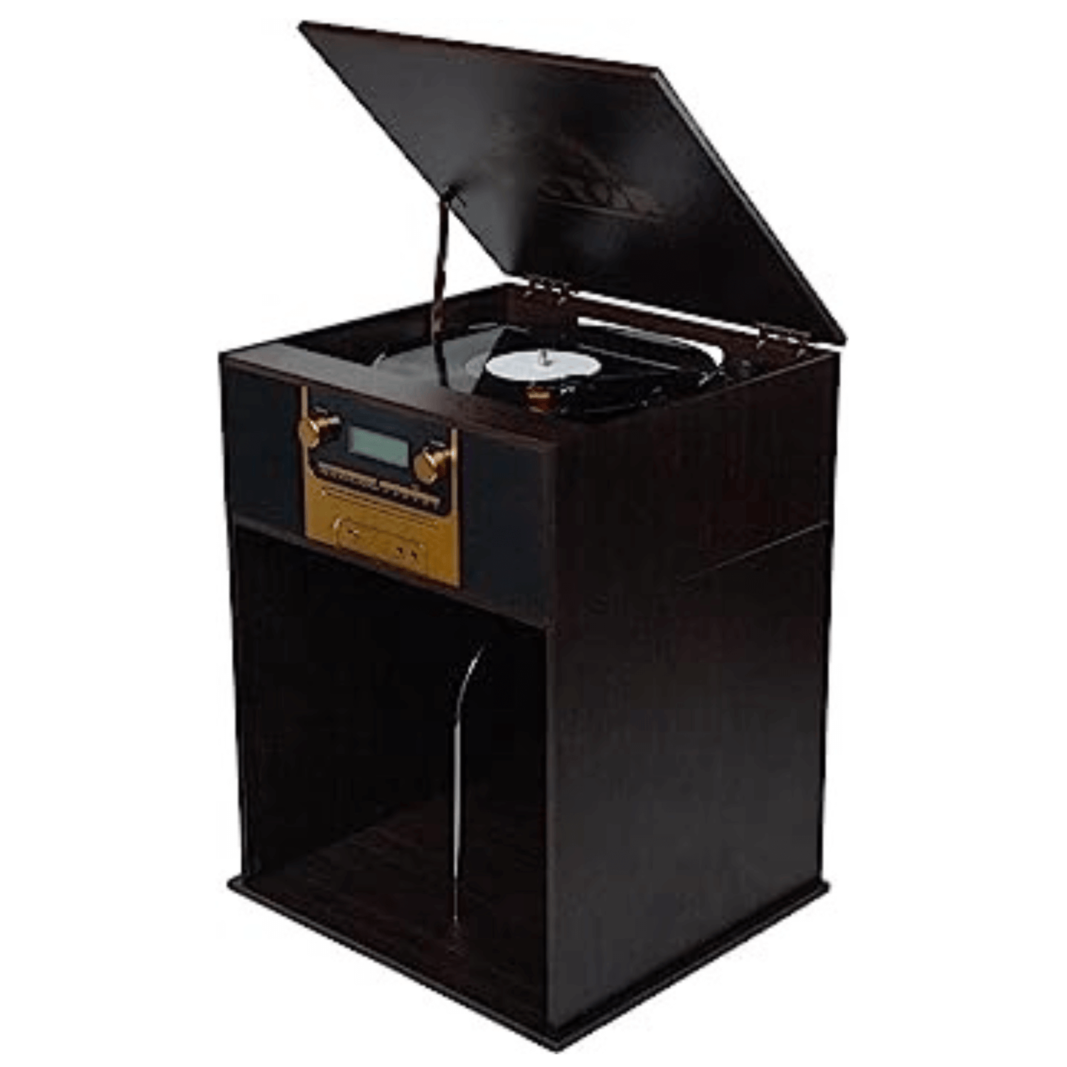 Victor Boyleston 7-in-1 3-Speed Turntable Music Center w Album Storage and USB Port Jupiter Gear Home