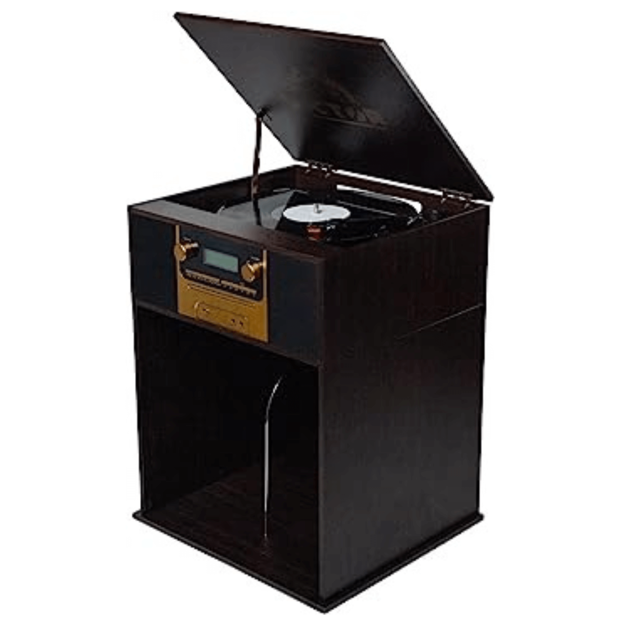 Victor Boyleston 7-in-1 3-Speed Turntable Music Center w Album Storage and USB Port Jupiter Gear Home