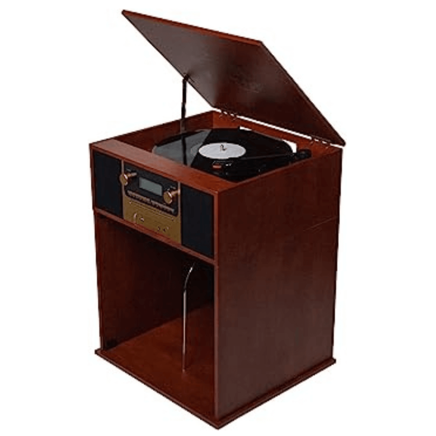 Victor Boyleston 7-in-1 3-Speed Turntable Music Center w Album Storage and USB Port Jupiter Gear Home