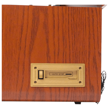 Victor Monument 8-in-1 Wood Music Center with 3-Speed Turntable &amp; Dual Bluetooth Jupiter Gear Home