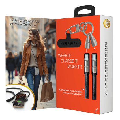 HyperGear 2-in-1 Universal Crossbody Phone Strap and Charging Cable Jupiter Gear Home