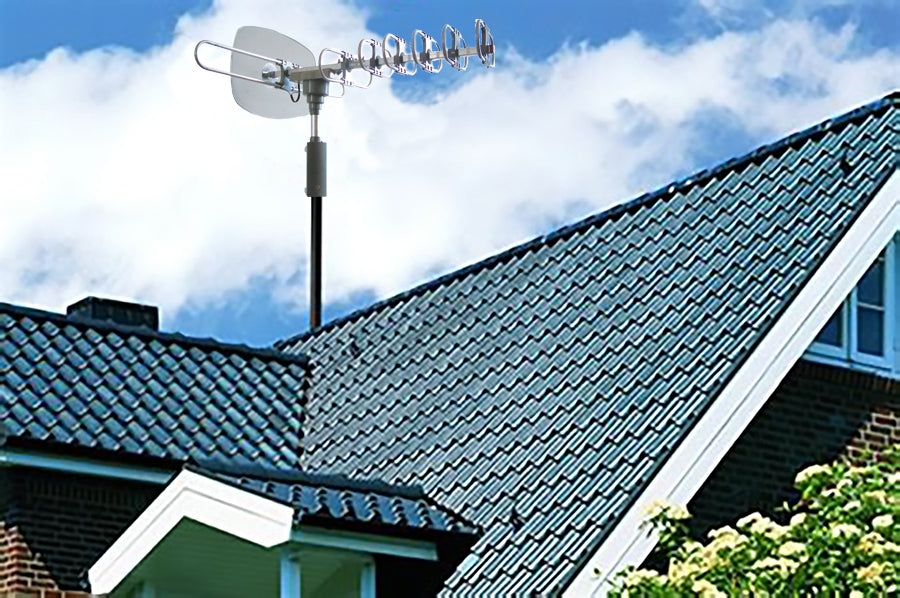 Naxa High Powered Amplified Motorized Outdoor Antenna Suitable For HDTV and ATSC Digital Television (NAA-351) Jupiter Gear Home