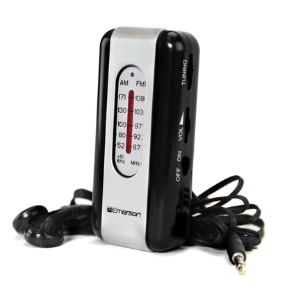 Emerson Portable AMFM Radio with Earbuds and Wide Frequency Range of Stations Jupiter Gear Home