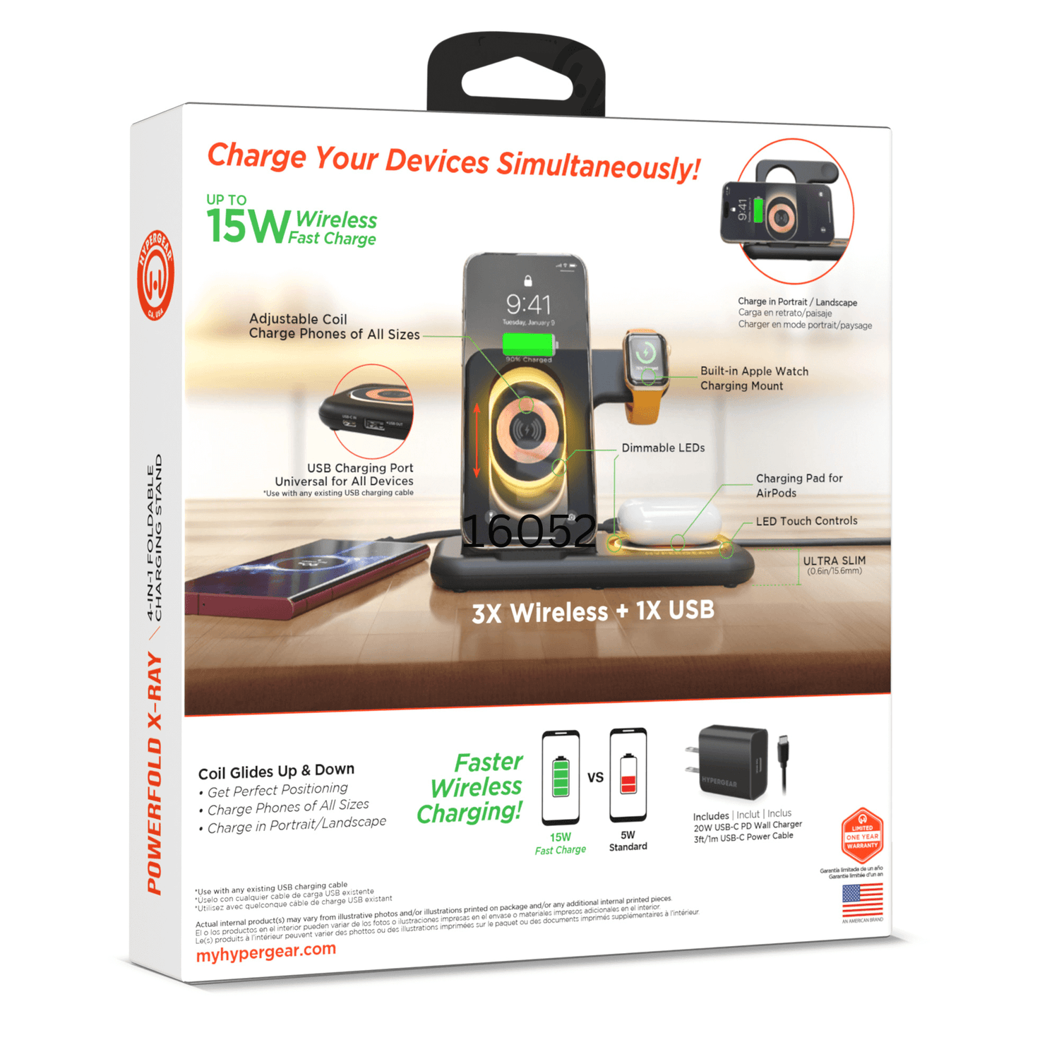 HyperGear 4 in 1 Wireless Charging Stand Jupiter Gear Home