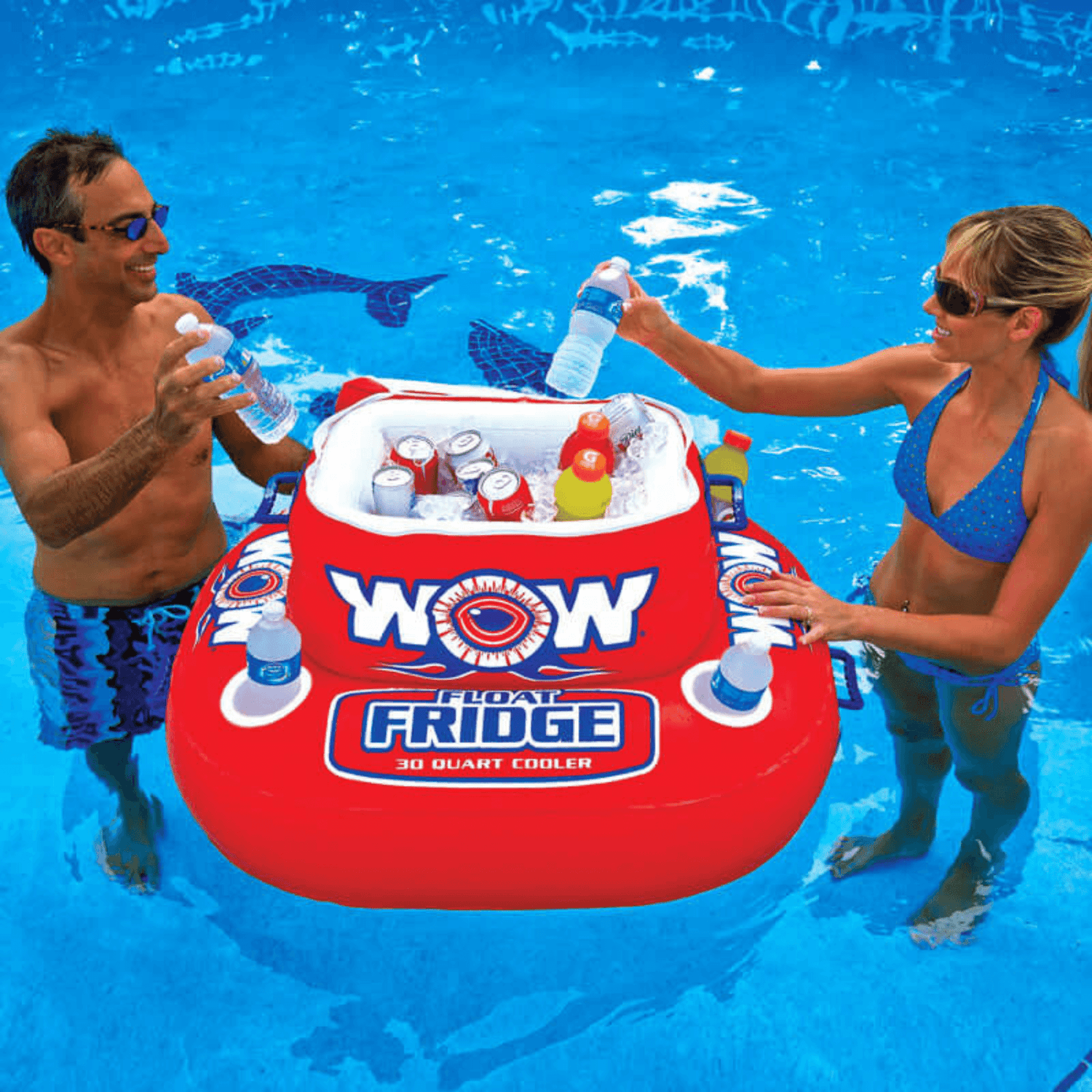 WOW Watersports Float Fridge 30 Can Capacity Inflatable Cooler Jupiter Gear Home