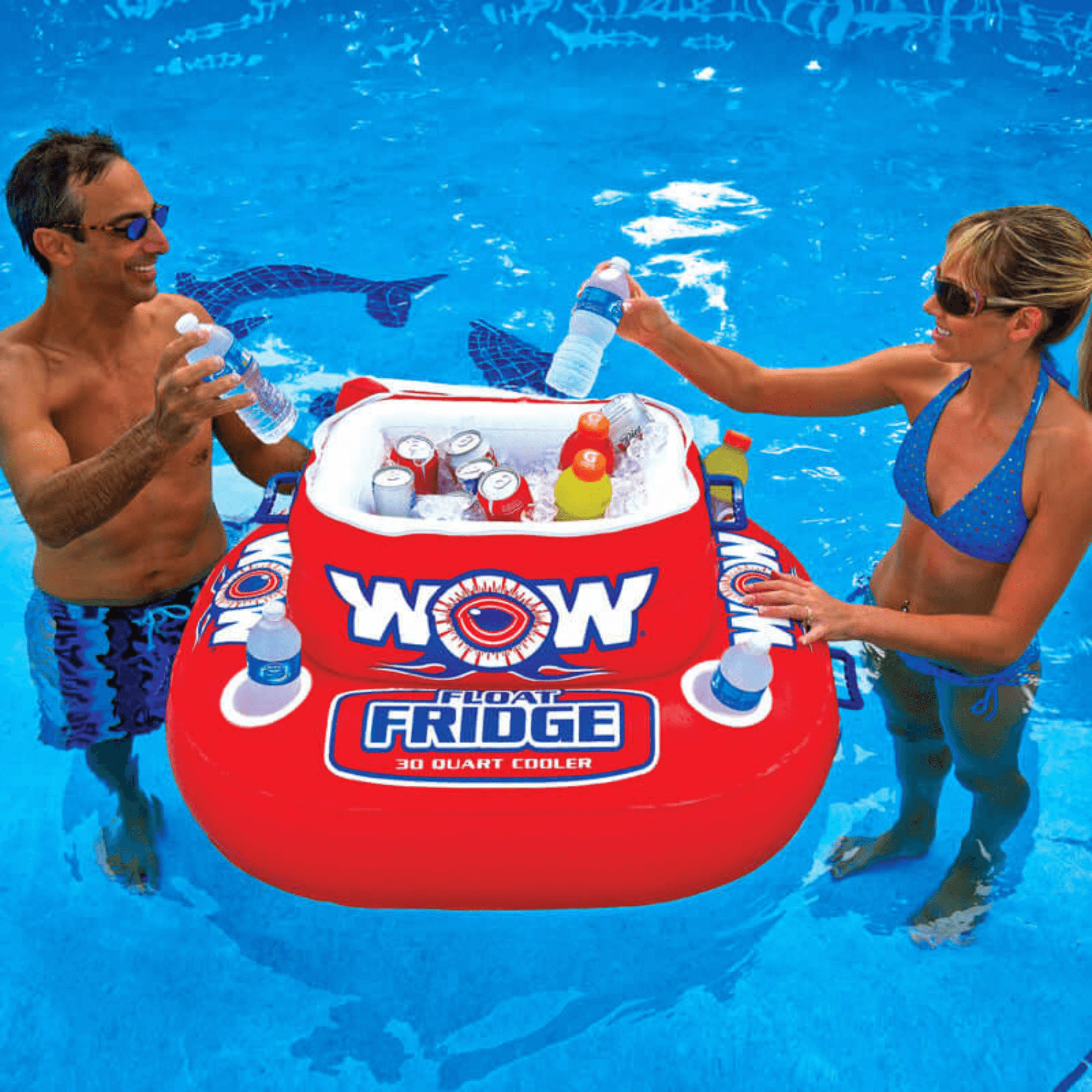 WOW Watersports Float Fridge 30 Can Capacity Inflatable Cooler Jupiter Gear Home