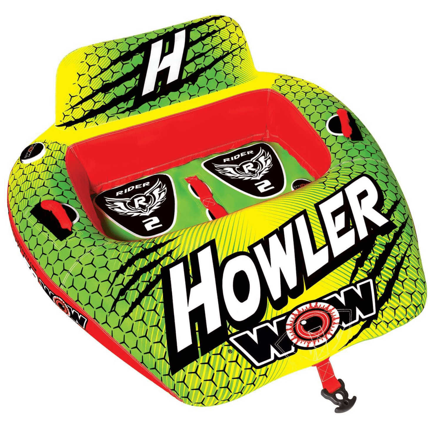 WOW Watersports Howler 2-Person Towable Water Tube with Backrest Jupiter Gear Home