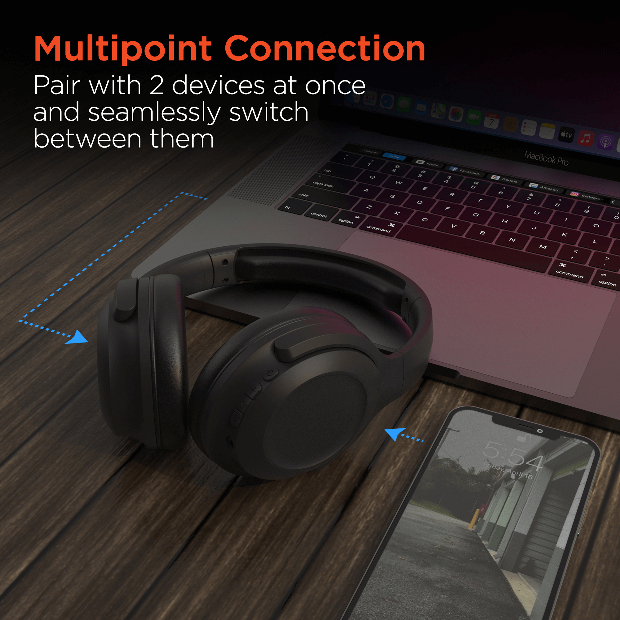 HyperGear Stealth2 ANC Wireless Headphones Jupiter Gear Home
