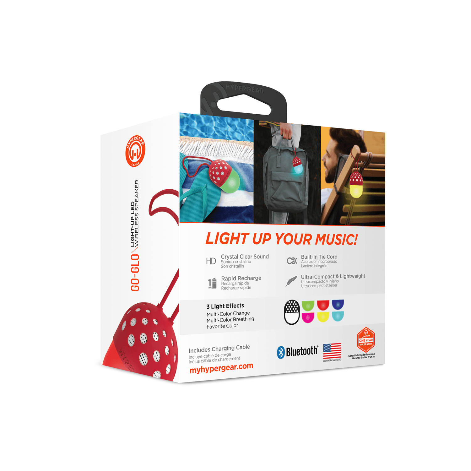 HyperGear Go-Glo Light-Up LED Wireless Speaker Jupiter Gear Home