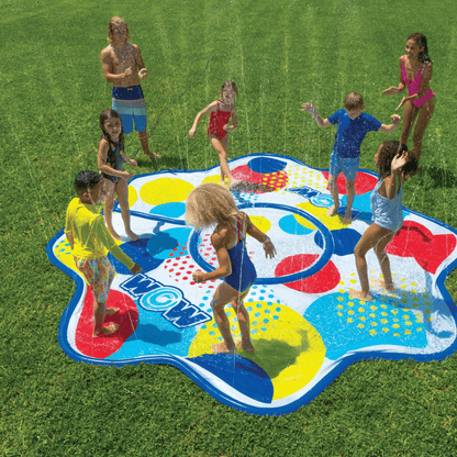 WOW Watersports 12ft Dots Spray Pad with Inflatable Edge Rim to Retain Water Jupiter Gear Home