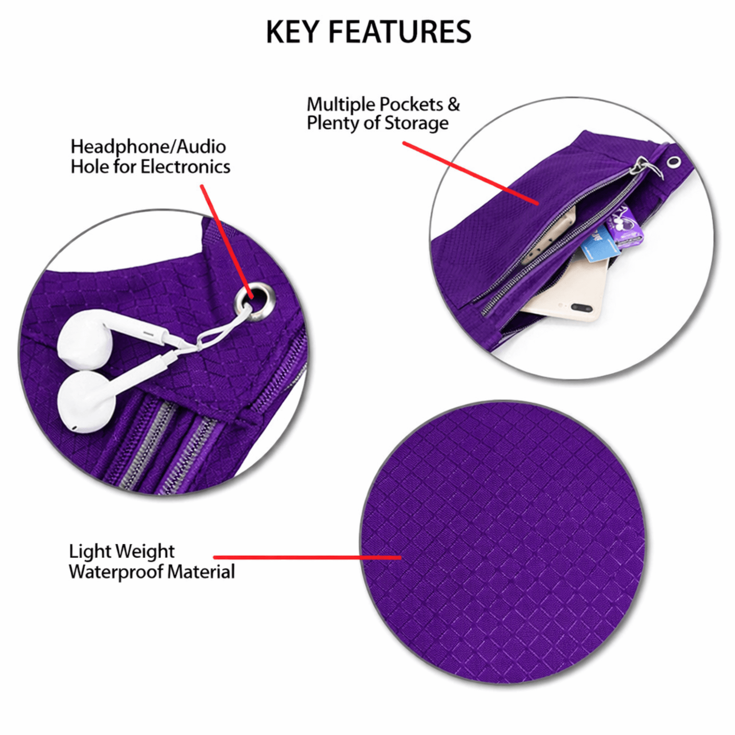 XGear Fitness Waterproof Fanny Pack for Running and Travel Jupiter Gear Home