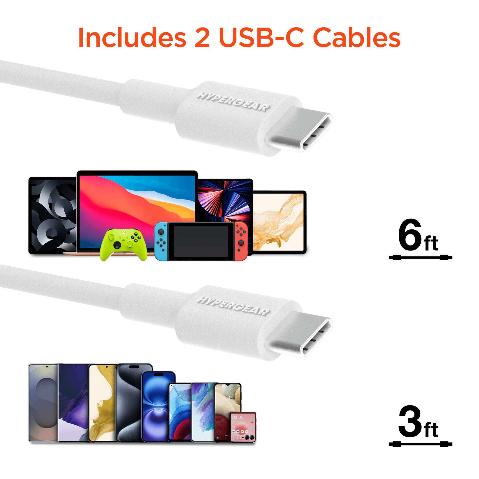 HyperGear 45W USB-C PD PPS Tri-Port GaN Fast Wall Charger Jupiter Gear Home