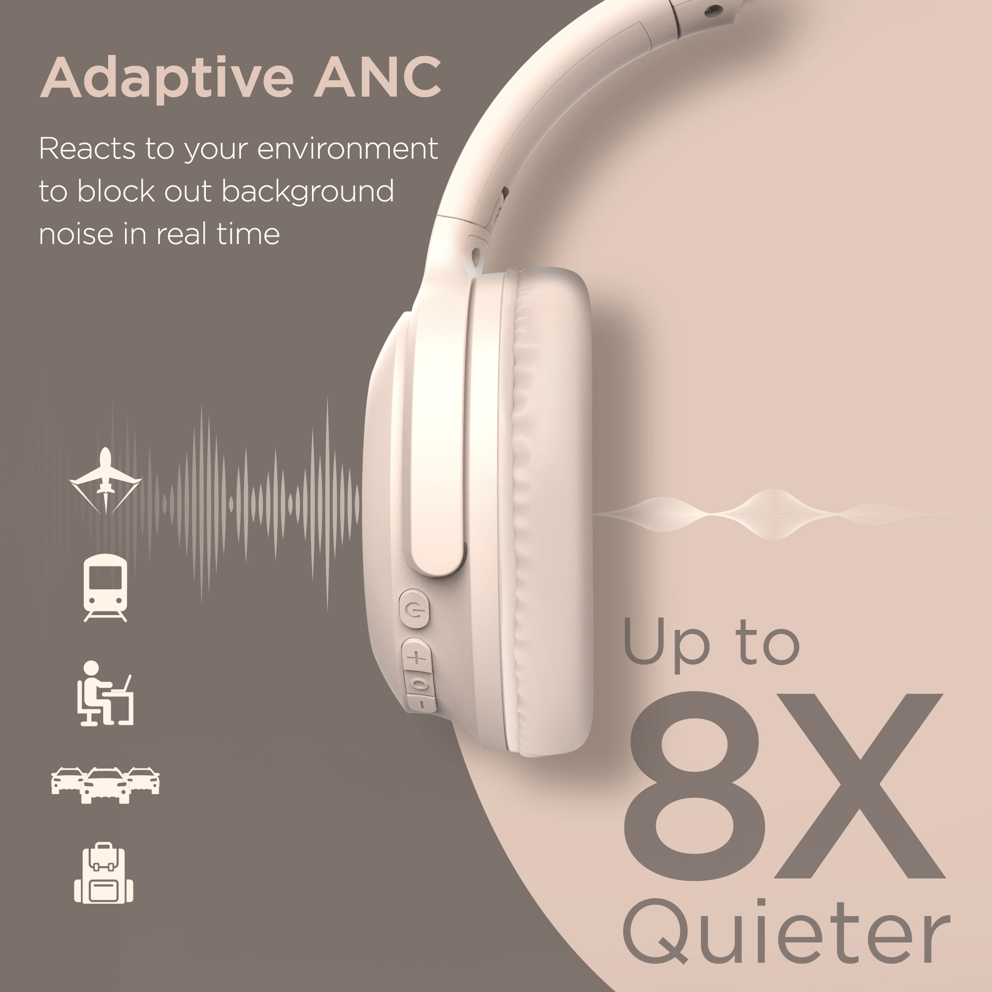 HyperGear Stealth2 ANC Wireless Headphones Jupiter Gear Home