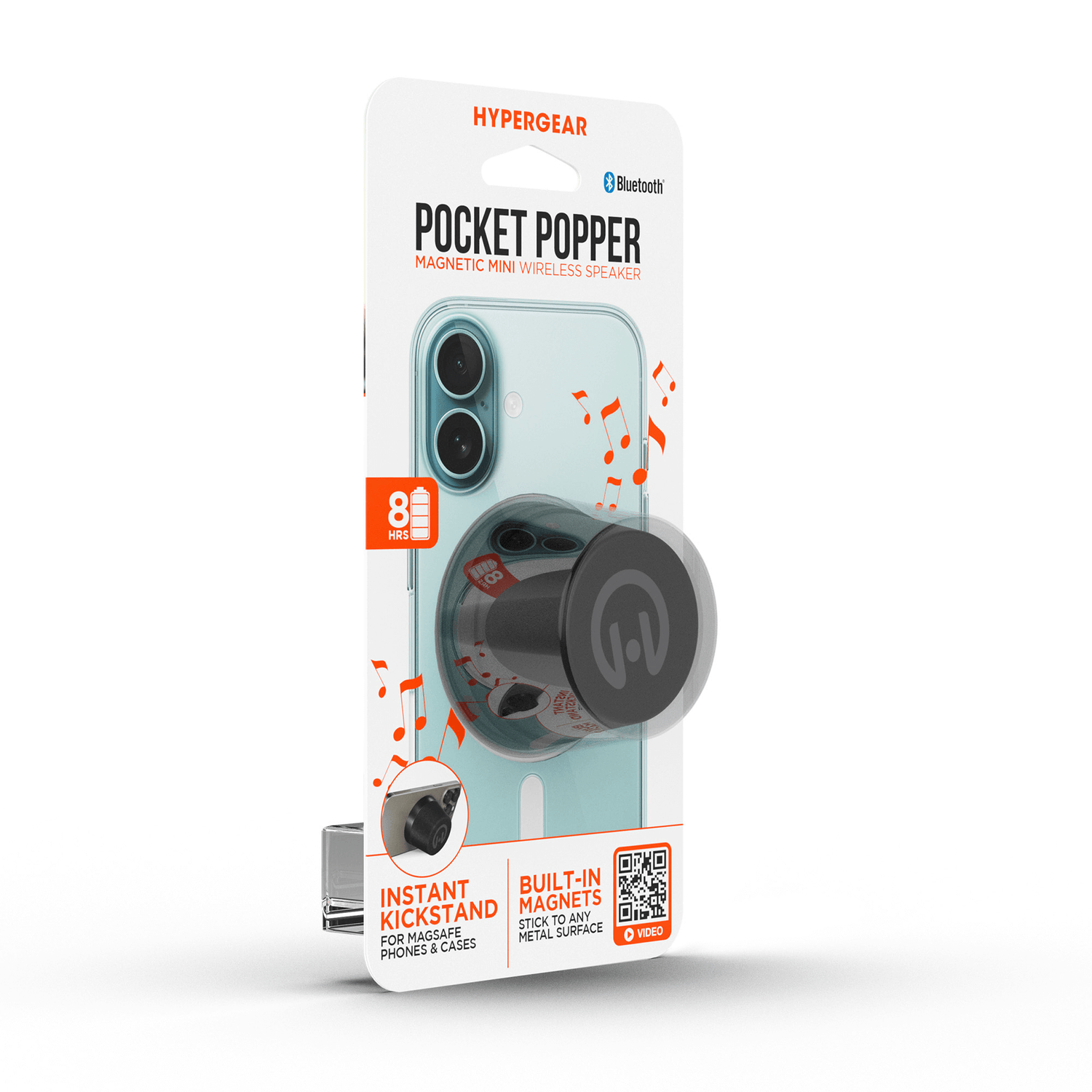 HyperGear Pocket Popper Magnetic Mini MagSafe Wireless Speaker Jupiter Gear Home