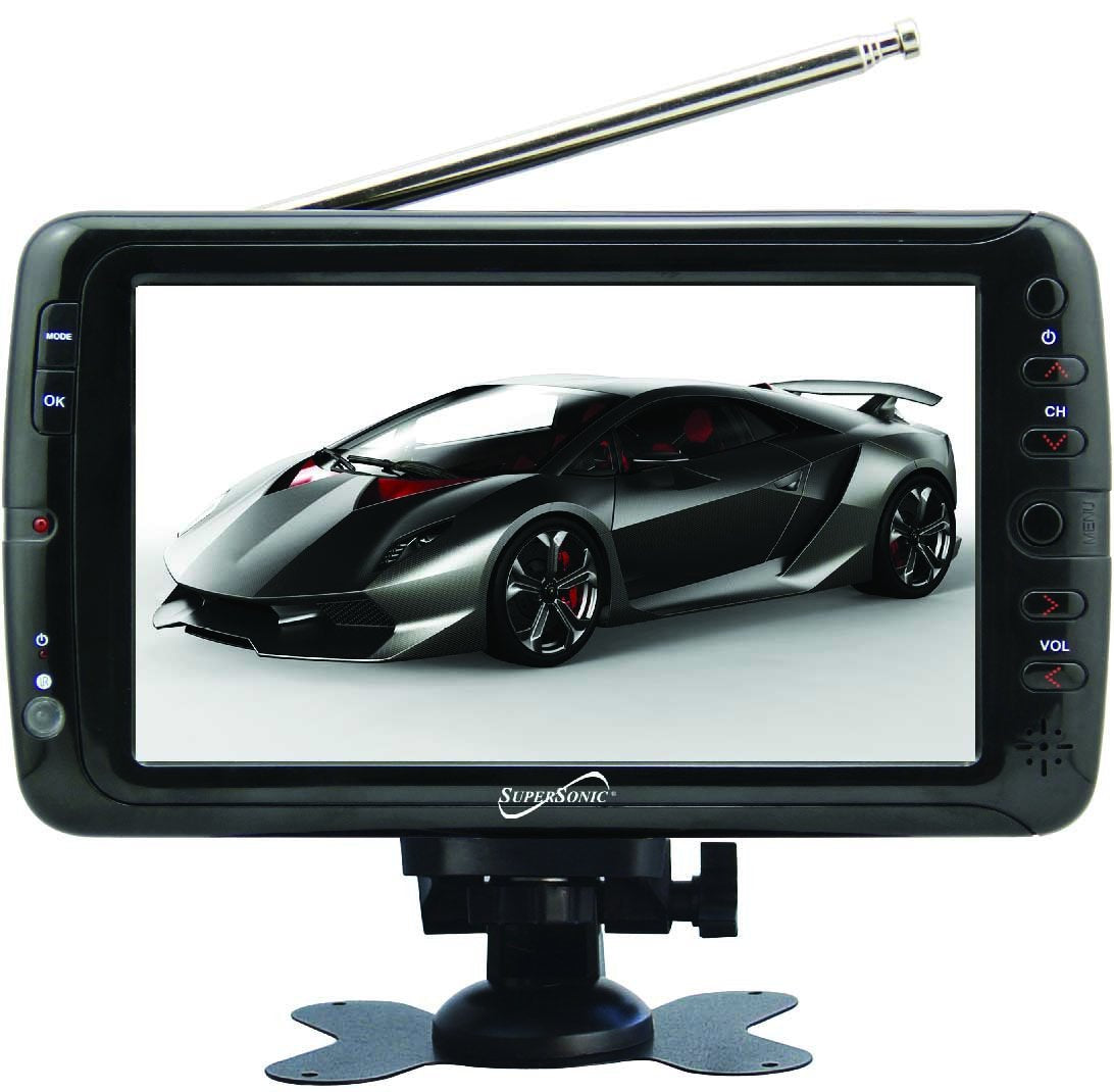 Supersonic 7" Portable Digital LCD TV with USB &amp; SD Inputs, 12 Volt ACDC Compatible for RVs (SC-195) Jupiter Gear Home