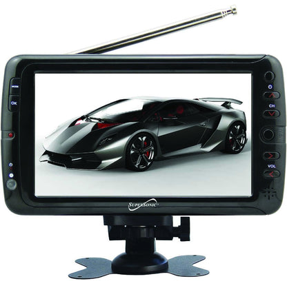 Supersonic 7" Portable Digital LCD TV with USB &amp; SD Inputs, 12 Volt ACDC Compatible for RVs (SC-195) Jupiter Gear Home