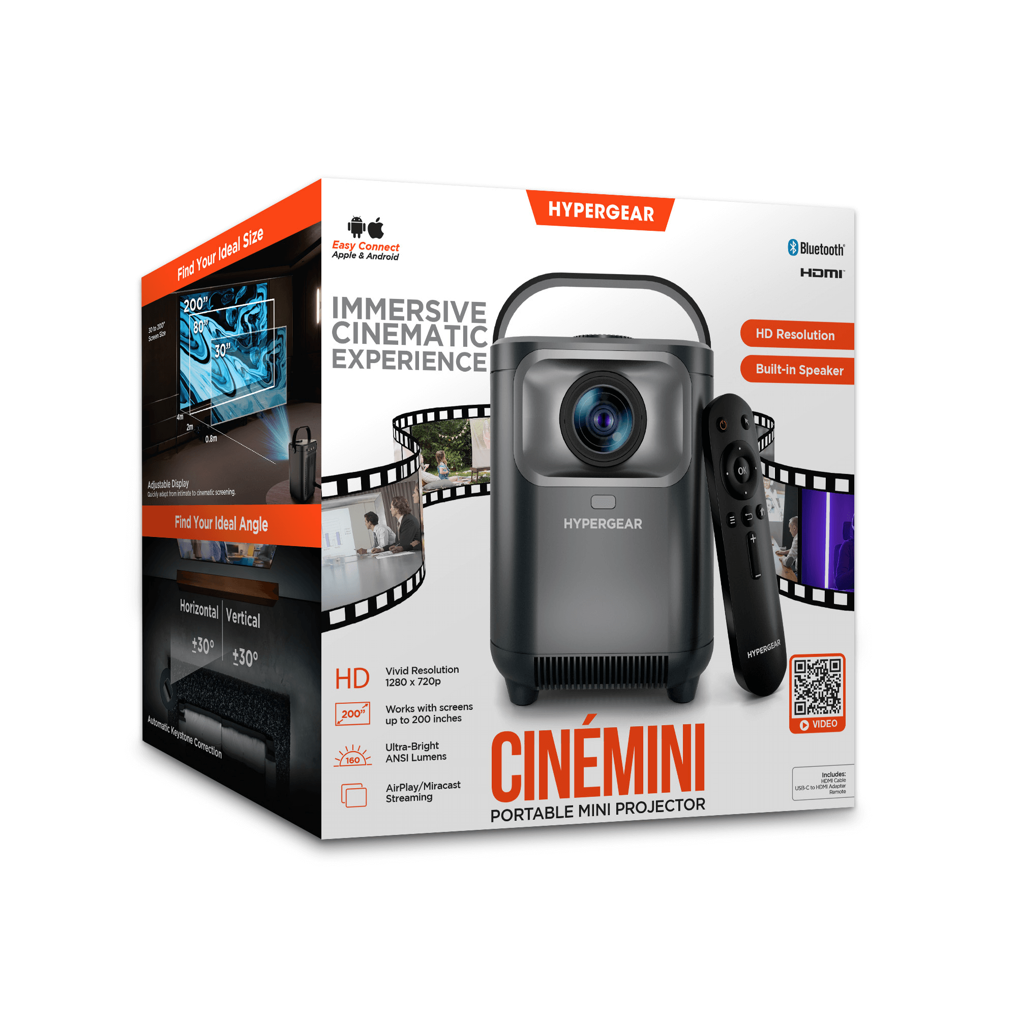 HyperGear CineMini Portable Mini Projector Jupiter Gear Home