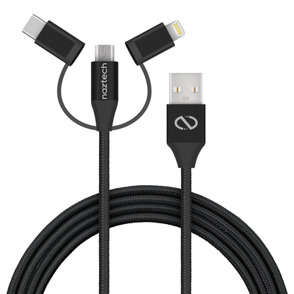 Naztech 3X1 Micro Lightning &amp; USB-C Charge &amp; Sync 6ft Cable Jupiter Gear Home
