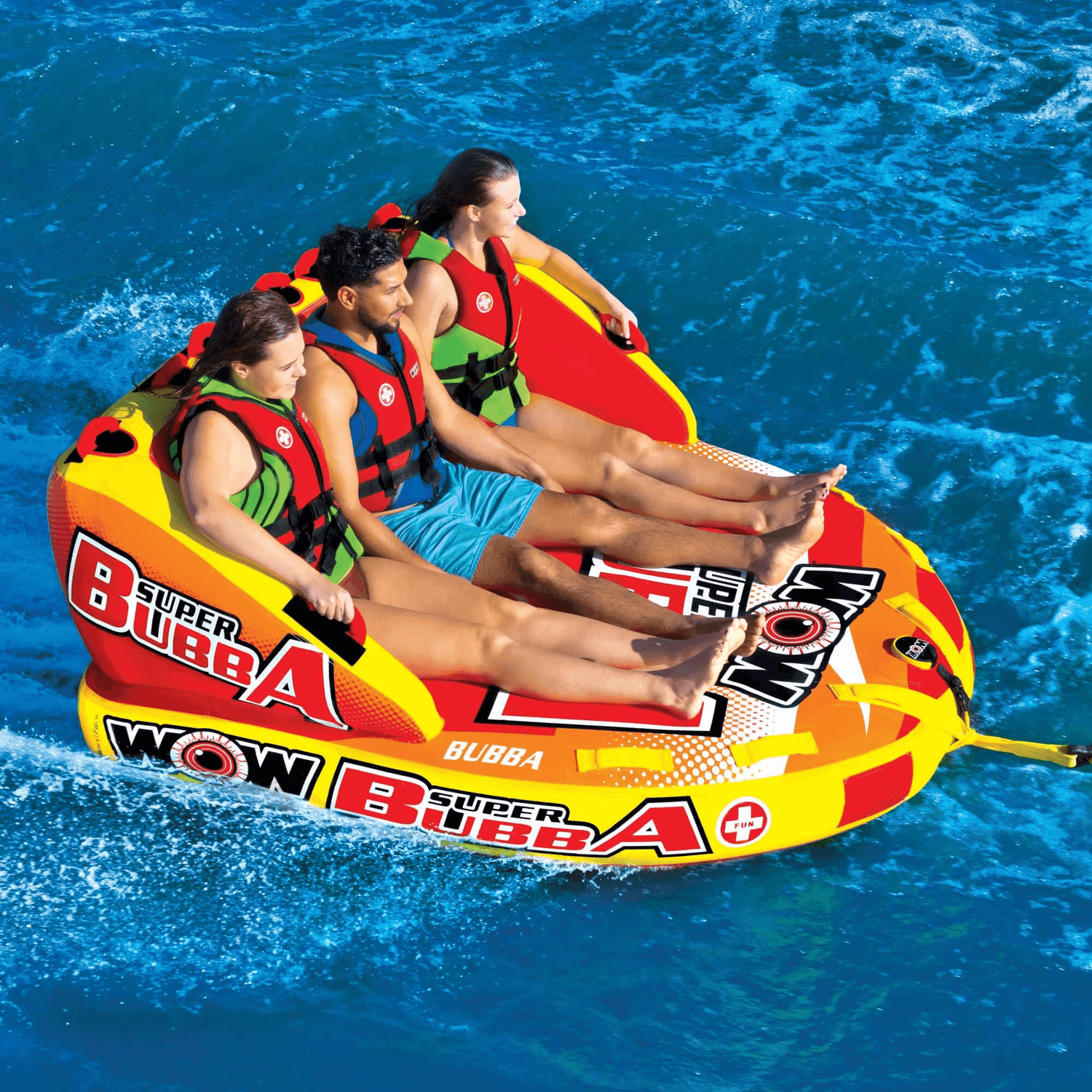 WOW Watersports Super Bubba 1-3 Person Inflatable Towable Deck Tube Jupiter Gear Home
