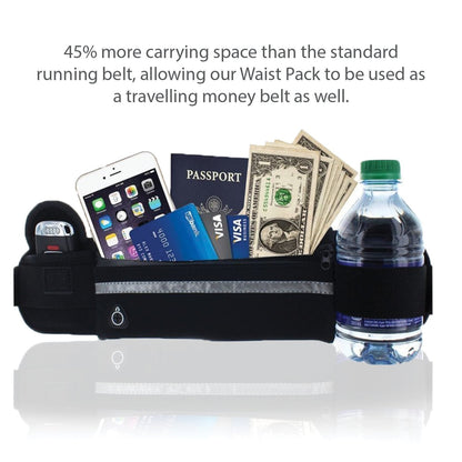 JupiterGear Sports Running Belt and Travel Fanny Pack for Jogging, Cycling and Outdoors with Water Resistant Pockets Jupiter Gear Home