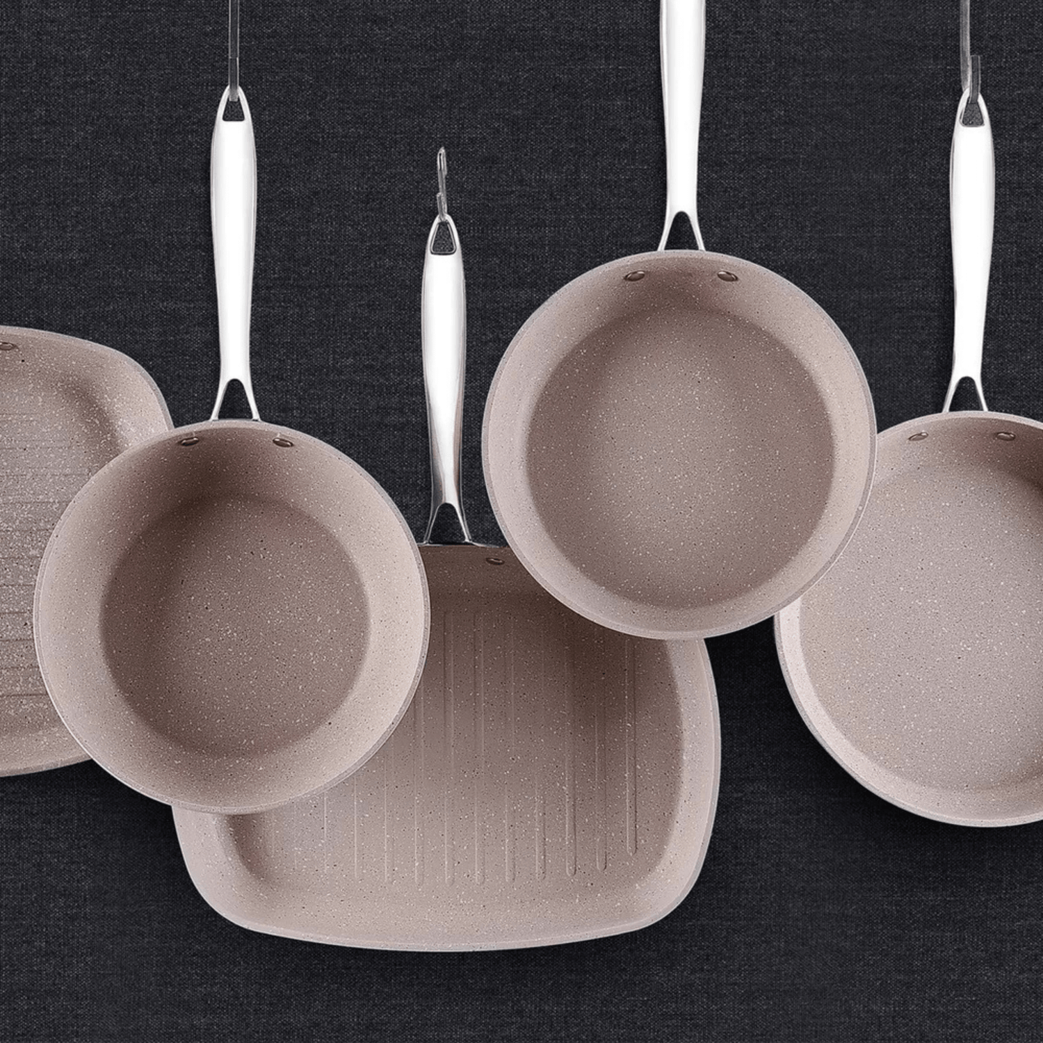 Korkmaz Granita 9.5-Inch Non-Stick Aluminum Fry Pan and Tava Jupiter Gear Home