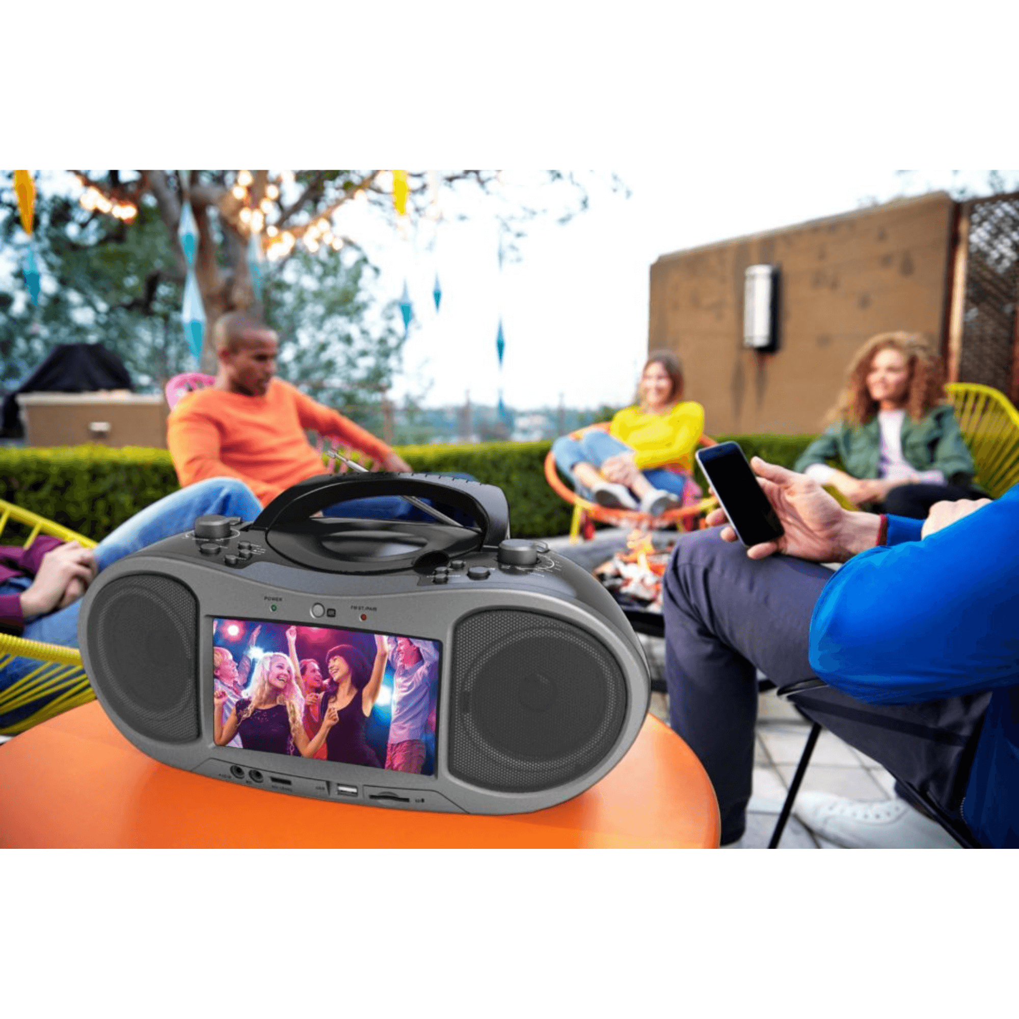 Naxa 7" Bluetooth DVD Boombox and TV - Refurbished Jupiter Gear Home
