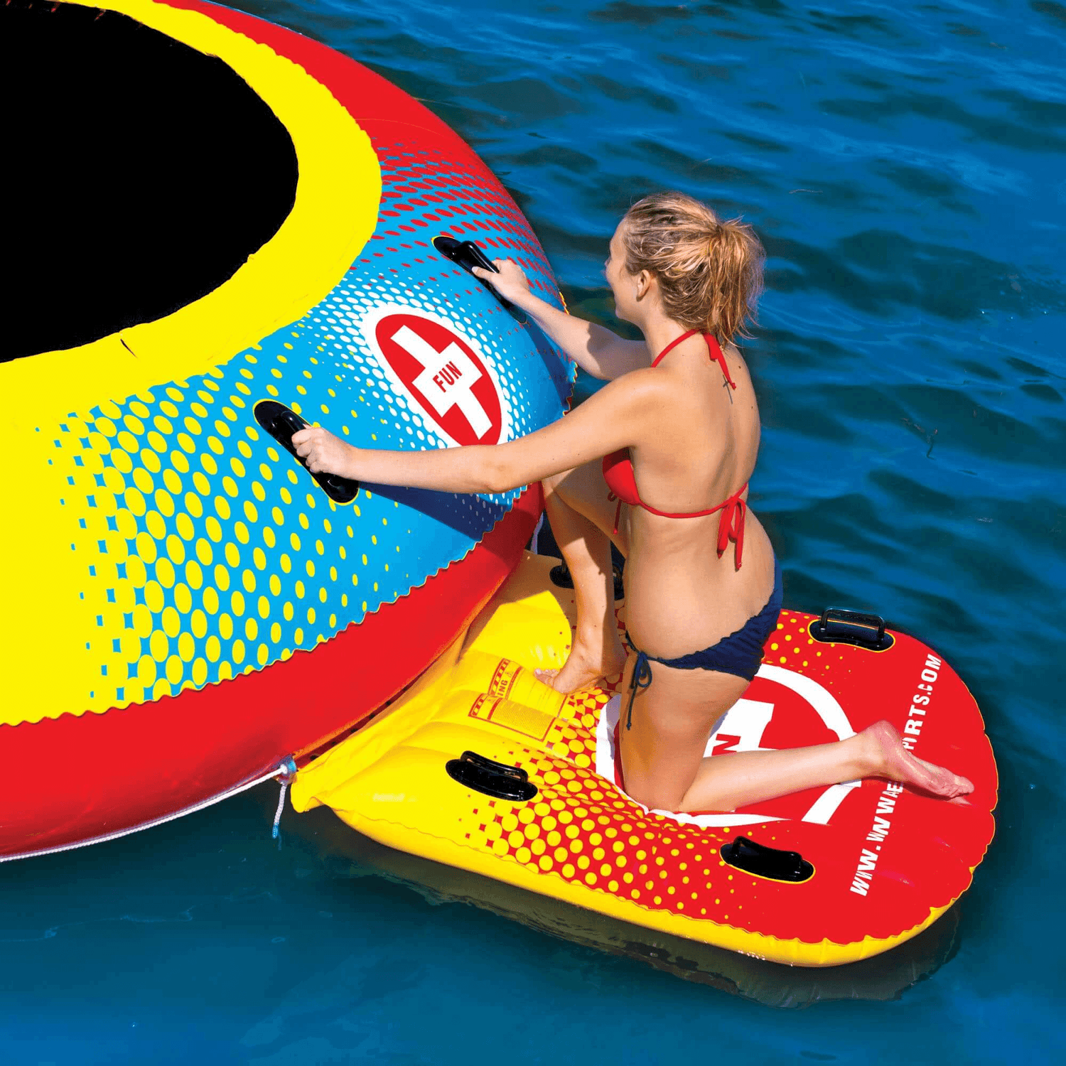 WOW Watersports Bouncer Inflatable Floating Trampoline and Boarding Platform Jupiter Gear Home