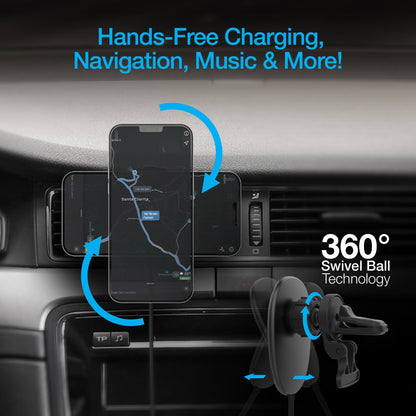 Naztech MagLock 15W Wireless Charging Vent Mount Jupiter Gear Home