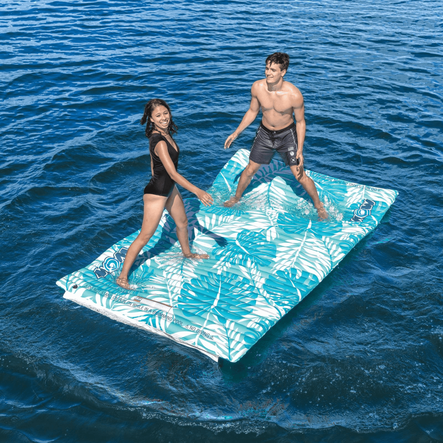 WOW Watersports Teal Palm Leaves Water Walkway Jupiter Gear Home