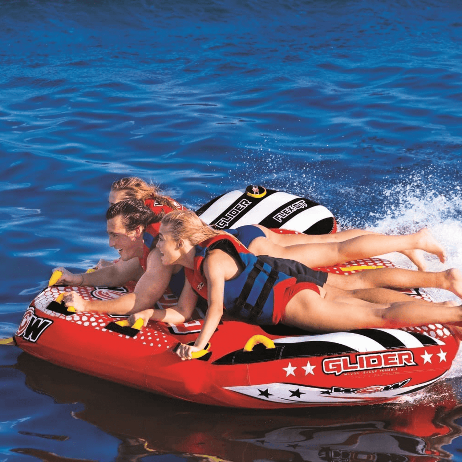 WOW Watersports Glider 3 Person 3P Towable with Flex Seating Jupiter Gear Home