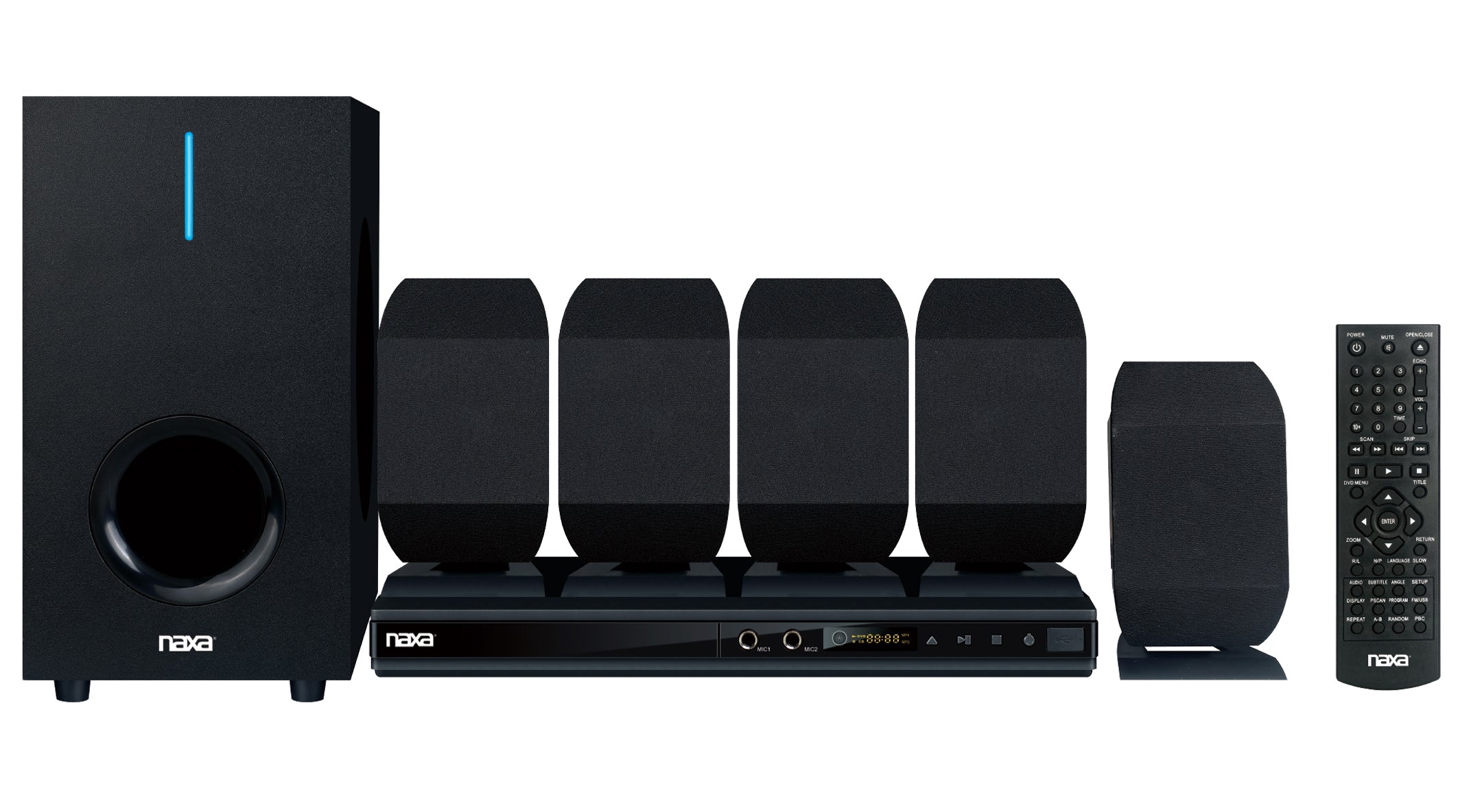 Naxa 5.1 Channel High-Powered Home Theater DVD &amp; Karaoke Speaker System (ND-864) Jupiter Gear Home