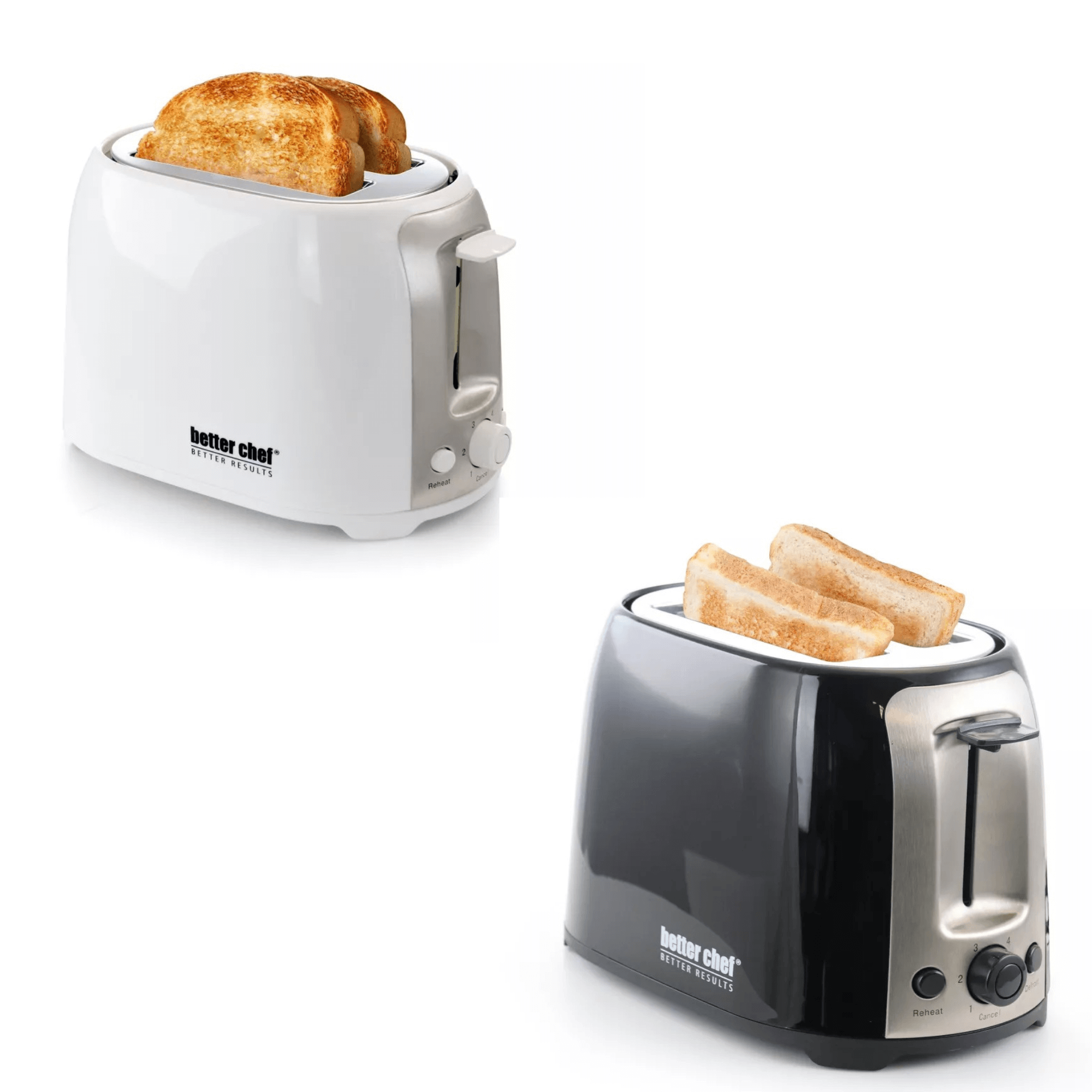 Better Chef Deluxe Cool Touch Wide-Slot 2-Slice Toaster with Stainless Accents Jupiter Gear Home